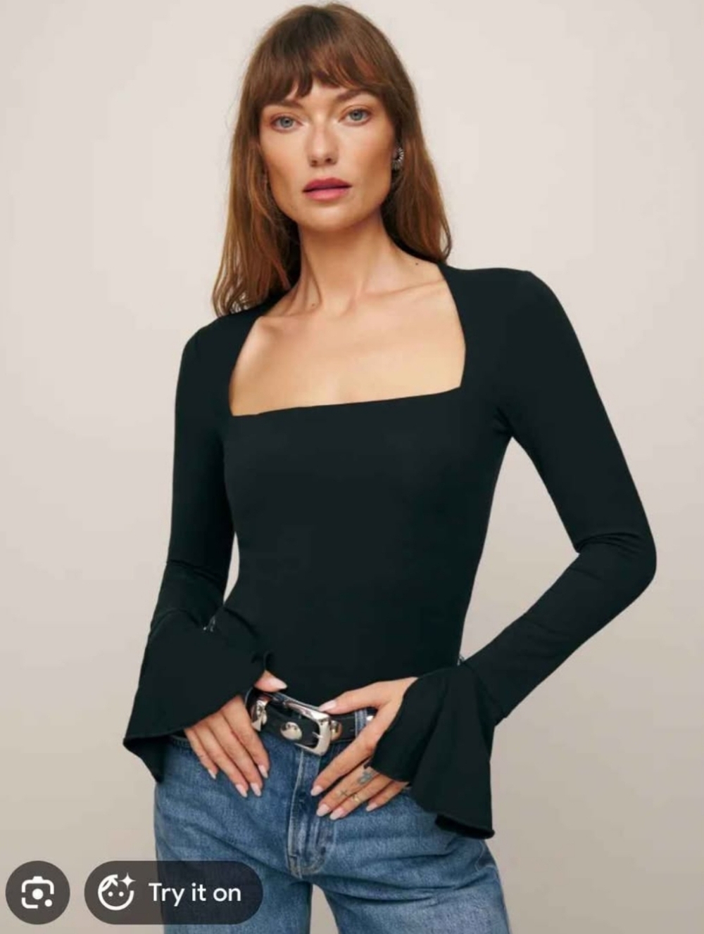 Reformation Lucca Long Sleeve Top